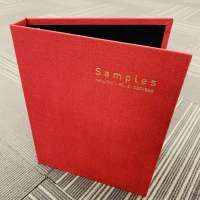 Red Color with D Ring Folder Sample Book Cover